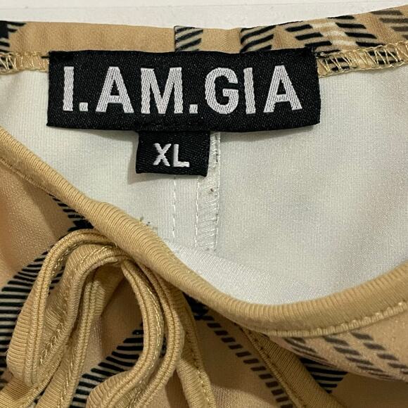 I.AM.GIA Carmel Top - Tan Check - XL - Picture 9 of 14